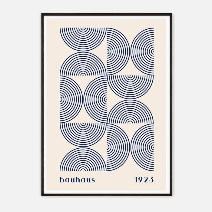 Galrie Bauhaus 1923 Geometric Art Print - Modern Minimalist Wall Decor, Black Frame, A2 42 x 60cm (16 x 24inch)