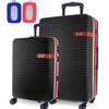 2pc Gap Hard-shell Suitcase Tsa Lock & Medium Cabin Luggage Set W/ Tag Black