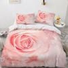 3D Pink Rose 349 Bed Pillowcases Quilt Queen Size