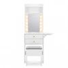 Levede  Dressing Table Stool Dressing Vanity Desk Mirror LED Charging Station