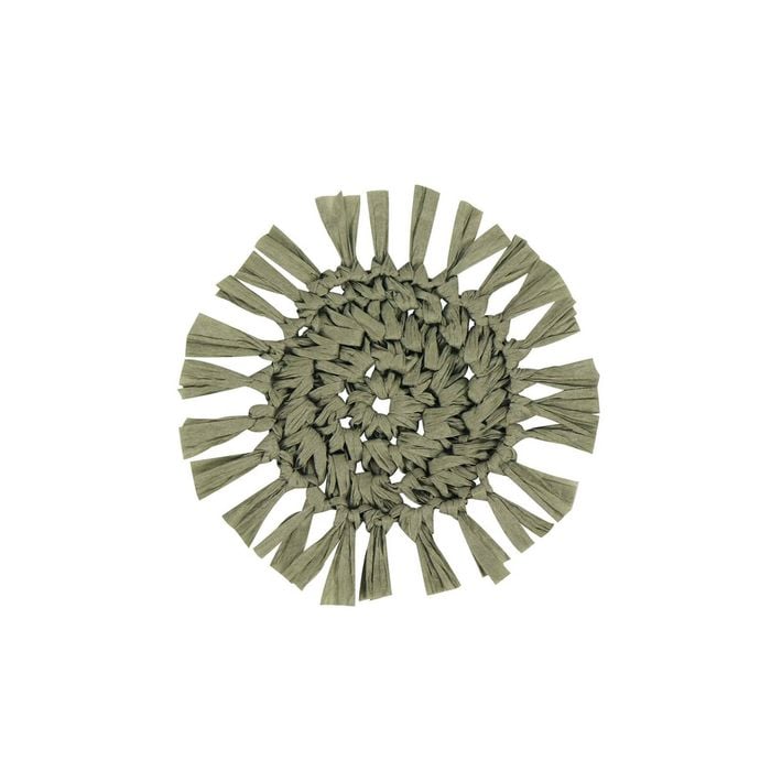 Fringe Green Coaster Round PACK of 12