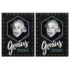 2PK Nostalgic Art Fridge Rectangle Magnet Einstein Genius 6x8cm