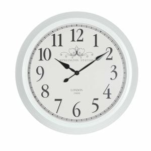 P&P White Metal 60cm Kensington Station Wall Clock