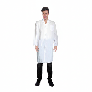 More Than Party Adult White Lab Coat Costume Authentic Look Chest Pocket L/XL
