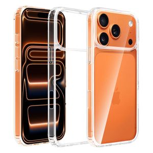 For Apple iPhone 18 Pro Max /17 Pro Max Clear Case Slim With 4 Corners [Shock Absorption] Hard Back Soft Bumper Cover