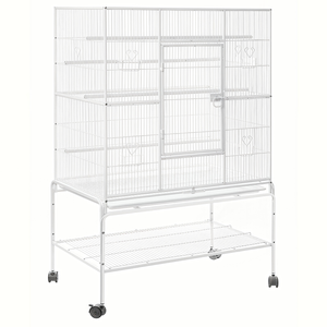 Yes4pets 158 Cm White Large Bird Cage Parrot Budgie Aviary With Stand