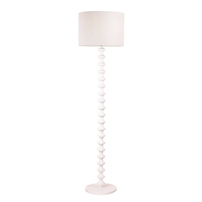 Oriel Lighting Spindle Floor Lamp White