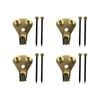 Everhang 25kg Brass Plated Heavy-Duty Picture Hanging Angle Drive - 4 Pack