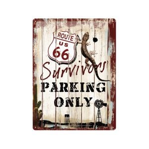 Nostalgic-art Survivors Parking 30x40cm Large Metal Tin Sign Plaque