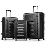 ALFORDSON 3pcs Luggage Trolley Suitcase Set Black