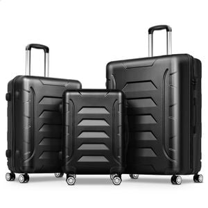 ALFORDSON 3pcs Luggage Trolley Suitcase Set Black
