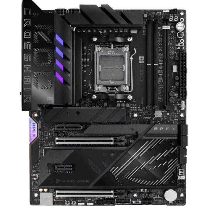 Asus Amd Rog Crosshair X870e Apex (am5) Atx Motherboard 2x Ddr5 128gb, 2x Pcie 5.0 X16 Slot, 5x M.2 Slots, 4x Sata, Wi-fi 7, Rea