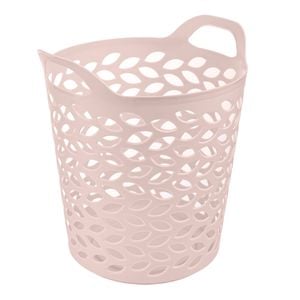 Ezy Storage 53L Fleur Flexi Laundry Basket Peach