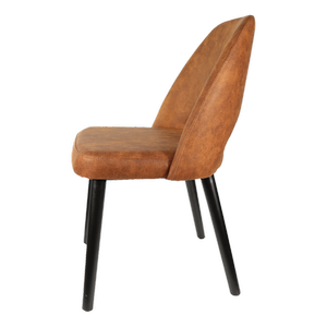Durafurn Tan Fabric Semifreddo Chair with Black Beech Wood Legs
