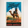 Galrie Trans Australian Railway Vintage Poster Outback Adventure Art, White Frame, A1 60 x 84cm (23 x 33inch)