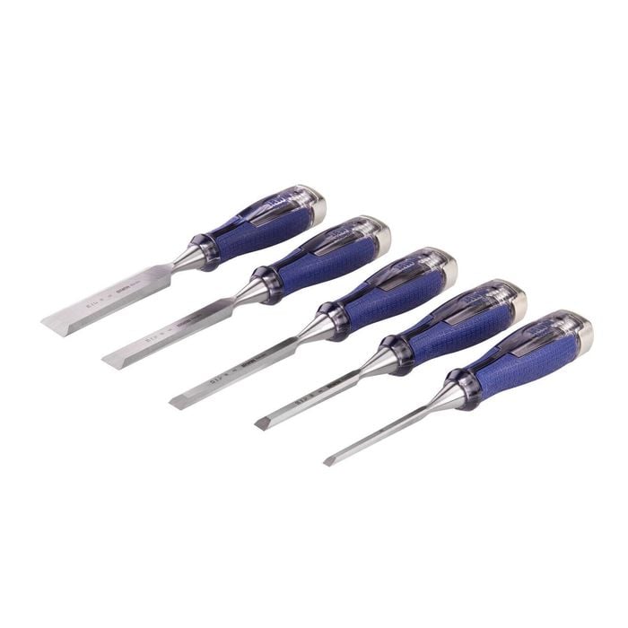 IRWIN Marples High Impact Chisel Set With Strike Cap - 5 Pack