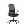 Olg Flow Office Chair With Arms Mesh Back Black Fabric Seat