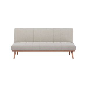 Monroe 3 Seater Sofa Futon Bed Fabric Lounge Couch - Beige