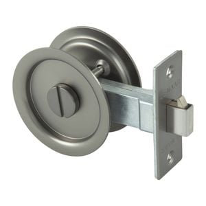 Lemaar 65mm Gunmetal Grey Round Cavity Pull Sliding Door Privacy Set 56195GMG