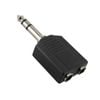 2x 6.35mm 1/4 inch Stereo Sockets to 6.35mm 1/4 inch Stereo Jack Y split Adaptor