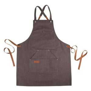 Urban Grill Heavy Duty Bbq Apron - Charcoal With Cross-back Straps And Pockets