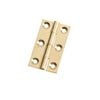 Lane 38 x 22 x 1.6mm Brass Fixed Pin Butt Hinge - 2 Pack