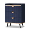 ALFORDSON 3 Chest of Drawers Storage Cabinet Blue
