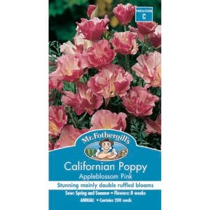 Mr Fothergill's Californian Poppy Appleblossom Pink Seeds