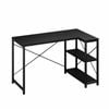 Zinus 119 cm L Shaped Computer Desk Home Office Table - Black