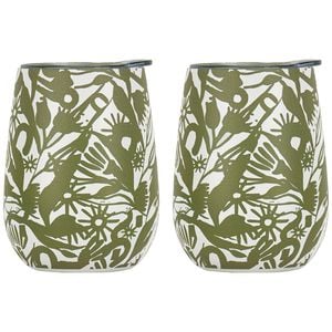 2PK Annabel Trends 295ml Stainless Steel Wine Tumbler - Abstract Gum