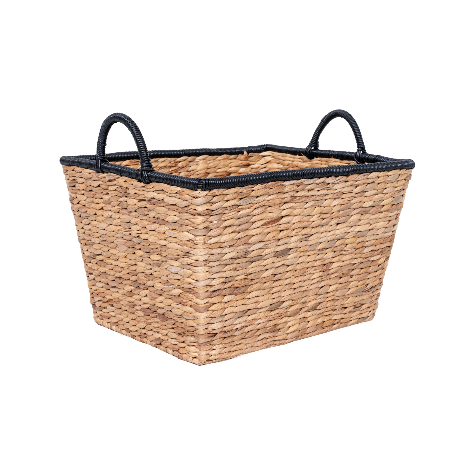 500 x 400 x 300mm Olive and Clay Rectangle Tapered Natural Hyacinth Basket product image