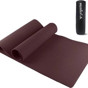 Yogarise 6mm Anti-Skid Yoga Mat with Carry Bag – Eco-Friendly, Water-Resistant, Non-Toxic, Soft & Durable (Wine)