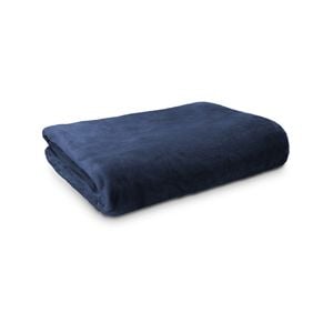 Ardor Boudoir Lucia Luxury Plush Velvet Blanket King Bed Navy