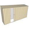 Build-a-Shed 0.8 x 3.7 x 2m Skillion Single Sliding Side Door Shed - Cream
