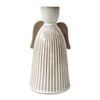 J.Elliot Home Anna Christmas Angel Candle Holder White & Natural