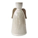 J.Elliot Home Anna Christmas Angel Candle Holder White & Natural