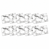 SOGA Peel & Stick Floor and Wall Tiles 30 x 60cm 10 Pack Black White Faux Marble