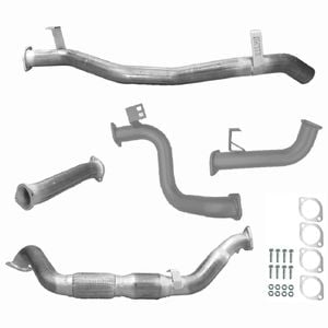 Ignite Exhausts Turbo Back For Toyota Landcruiser 78 Series V8 Troopy 3" Cat With Pipe Raw Aluminised Steel