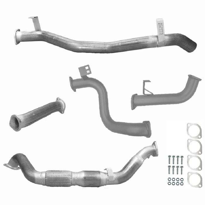 Ignite Exhausts Turbo Back For Toyota Landcruiser 78 Series V8 Troopy 3" Cat With Pipe Raw Aluminised Steel