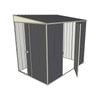 Build-a-Shed 1.5 x 2.3 x 2m Single Hinged Side Door Skillion Shed - Grey