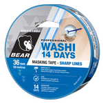 Bear 36mm x 50m Blue 14 Day Washi Tape