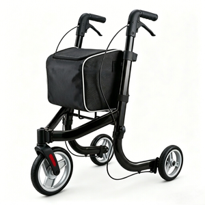 Altus Premium 3-wheel Euro Style Rollator Ultra-lightweight Metallic Black