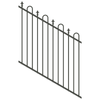 ProtectorAl 0350-1200W x 1200H Woodland Grey Loop & Spear Top Pool Fence Panel Raked 16-30º