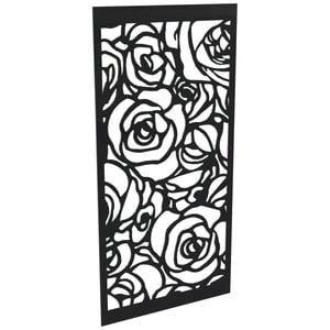 ProtectorAl 300-1200w x 1201-2400h Gloss Black/Satin Black Roses Unframed Composite Deco Panel
