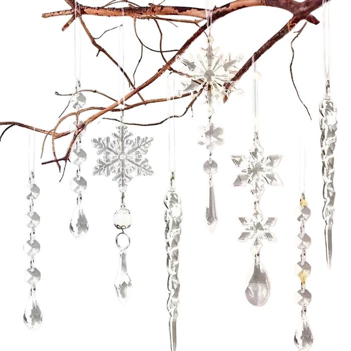 Lifebay Crystal Christmas Ornament Set Hanging Decor (20PCS)