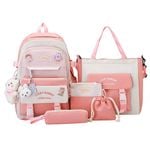 5PCS Backpack Schoolbag Set Multipurpose Travel Bag Shoulder Bag Series04