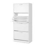 Artiss Shoe Rack 12 Tier 36 Pairs Storage White