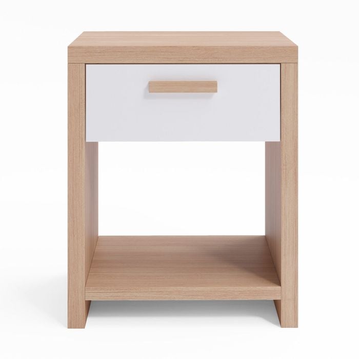 Oak Colour Wooden Bedside Table