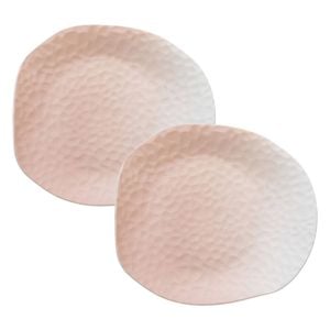 2PK Ecology Reactive Glaze Porcelain Oyster Serving Bowl 30x28cm Pink Salt