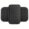 Catzon Car Console Armrest Cover Microfiber Leather Cushion With 2 Storage Pockets-black